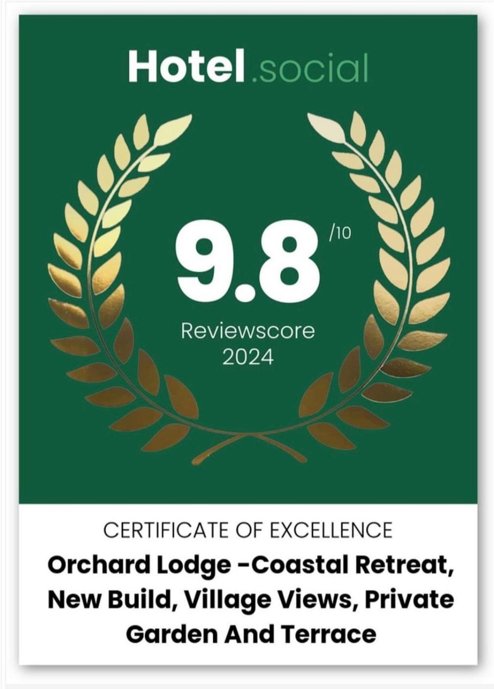 Orchard Lodge -Coastal Retreat, New Build, Village Views, Private Garden And Terrace Saint Brides Major Dış mekan fotoğraf